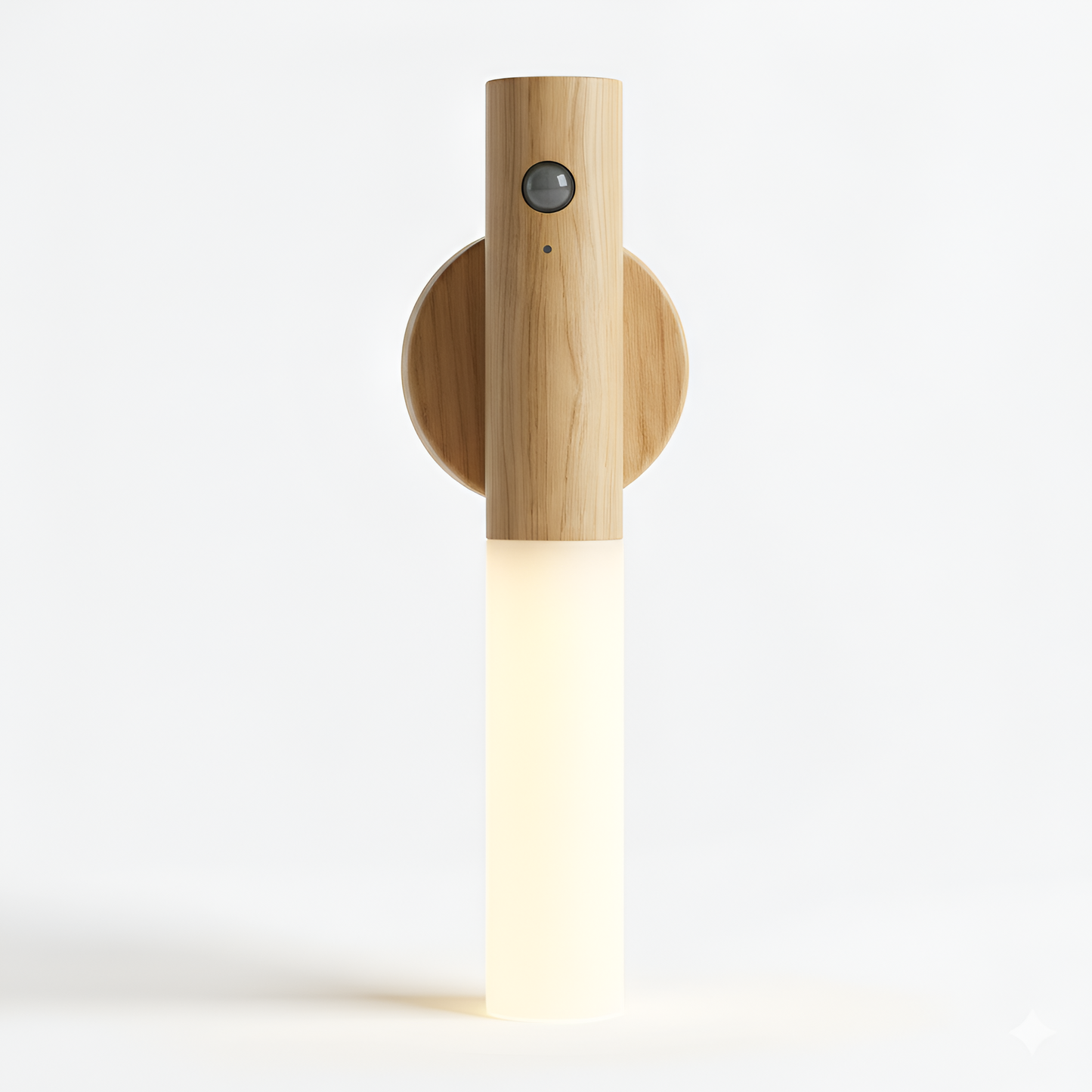 LED Wood Night Light PIR Motion Sensor Magnetic Wall Lamp USB Rechargeable Lights Home Staircase Bedroom Lamp Bedside Lighting  1Pc